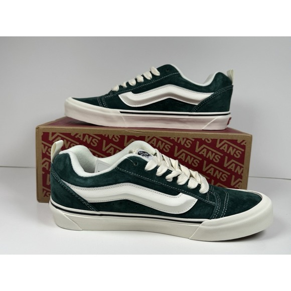 Vans Knu Skool Sneakers Men's Size 8 Pig Suede Green/White VN000CS0CX2 - Picture 2 of 5